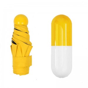 Partihandel kinesisk parasoll Billiga Mini Capsule Advertising 5 fällbara paraply