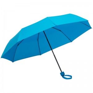 Kinesisk leverantör full färg anpassade pongee tyg metall ram manuell öppen 3 fordable paraply